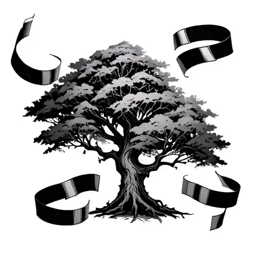 Poison Tree With Tape Going Around It