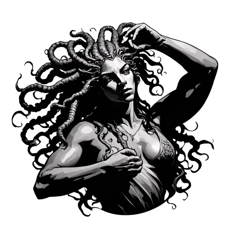 Medusa In Warrior Pose