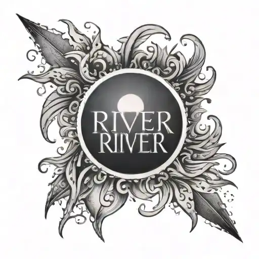 The Name River Written Inside A Sun