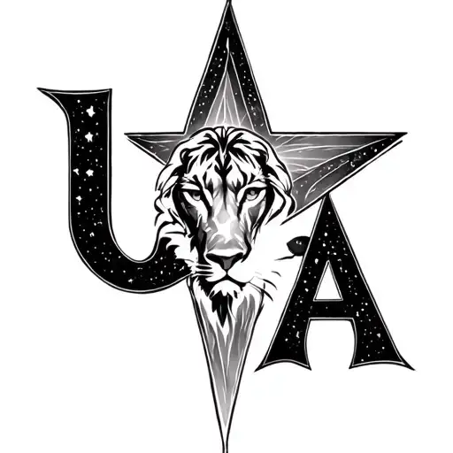 Leo Star Sign Una Name Written Inside