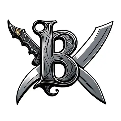 Neck Knife B Letter