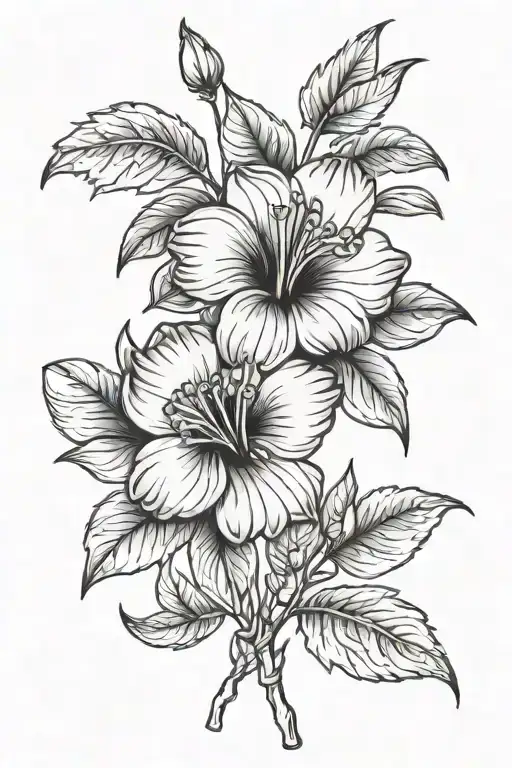 September Birth Flower With Herc In Cursive In The Stem