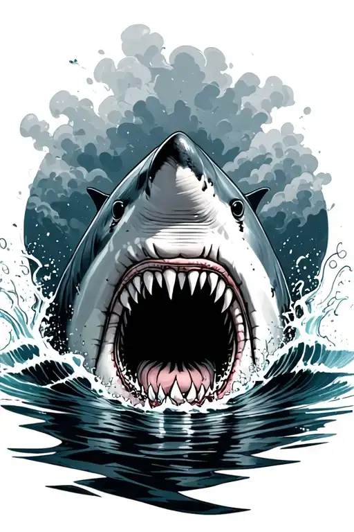 Shark Attack With Water