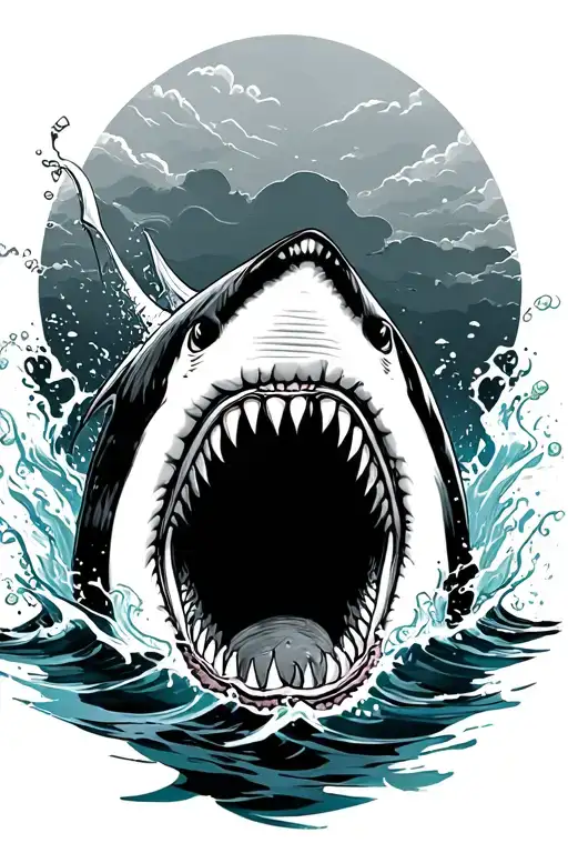 Shark Attack With Water