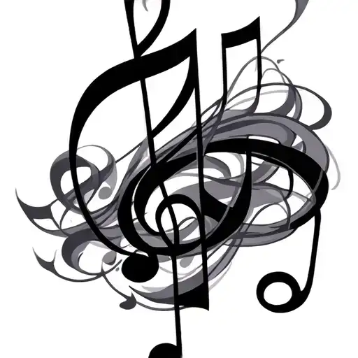 Music Notes Intertwined
