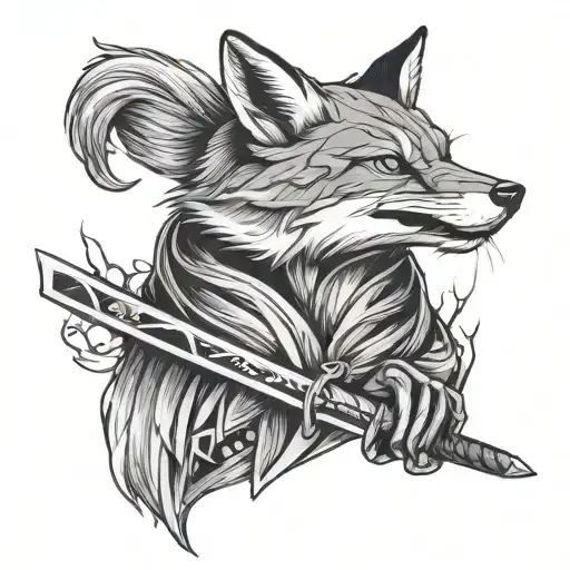 Fox And Katana Piercing
