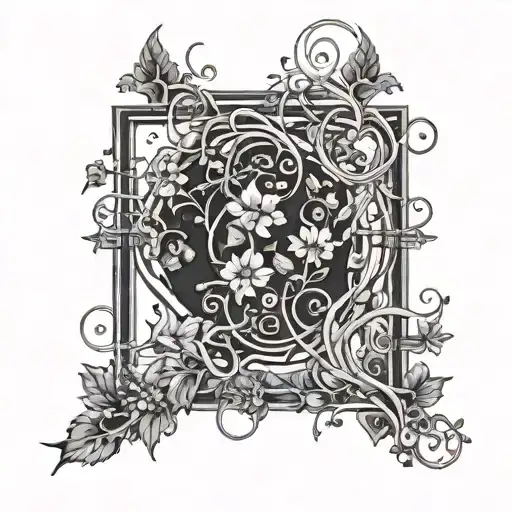 Vines And Flowers Designed Circuit Board