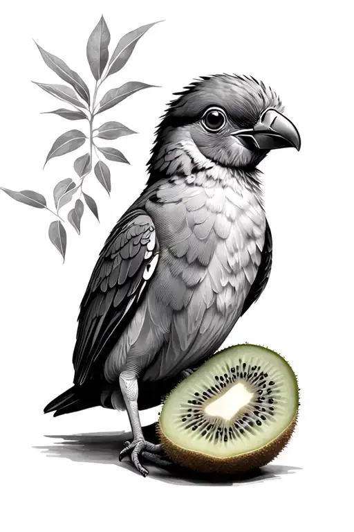 Kiwi Bird Sitting