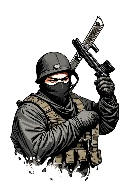 Ira Soldier In Ski Mask
