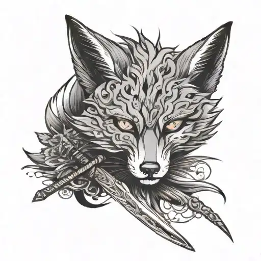 Katana Witha A Fox Head