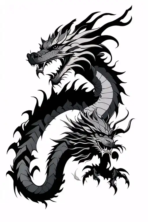 Dragon And Samurai Warrior
