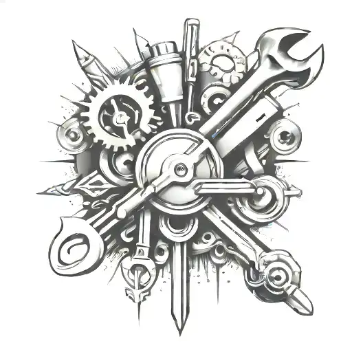 Tools Arranged In The Shape