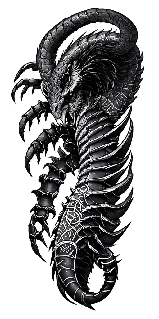 Aries And Scorpio Zodiac Men's Sleeve