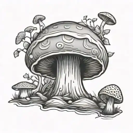 Mushroom With Slug Ontop
