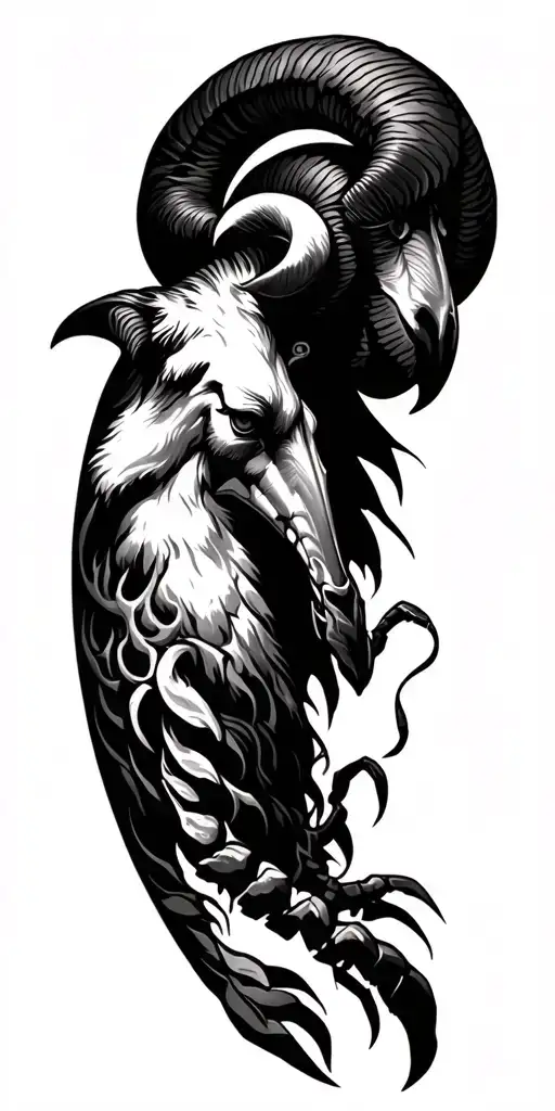 Aries And Scorpio Zodiac Men's Sleeve