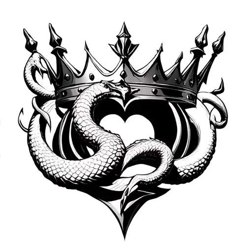Kingdom Hearts Crown With Oroboros Serpent Around The Crown