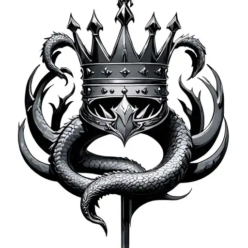 Kingdom Hearts 2 Crown With Oroboros Serpent Around The Crown