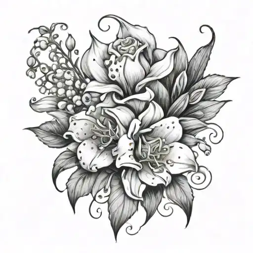 Carnation Flower And Lily Of The Valley Flower