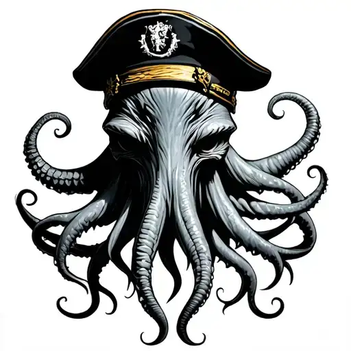 Cthulhu With Captain Hat