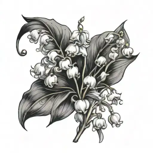 Lily Of The Valley Flower Stalk With Carnation Flower Stalk