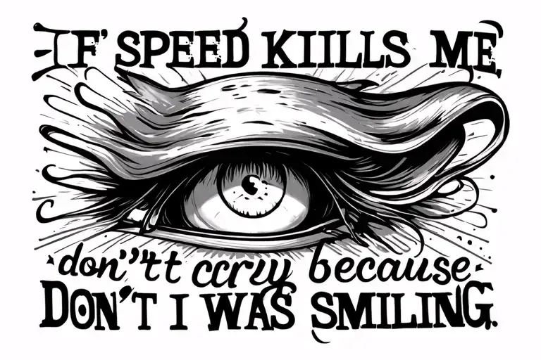 If Speed Kills Me Don't Cry Because I Was Smiling