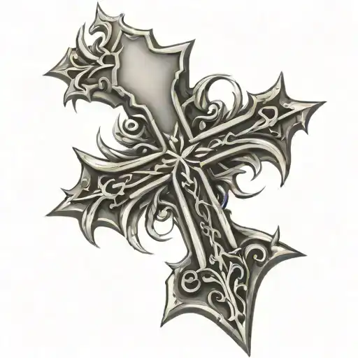 Christian Cross With Thorns