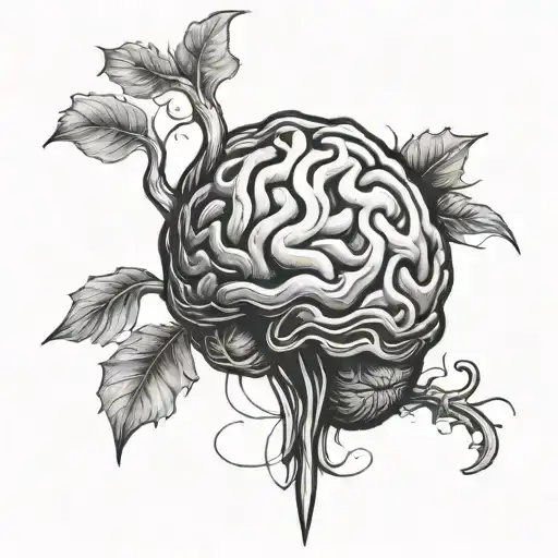 Scribbles And Brain Intertwined