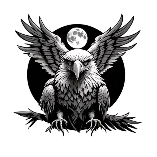 Griffin Full Moon In The Background