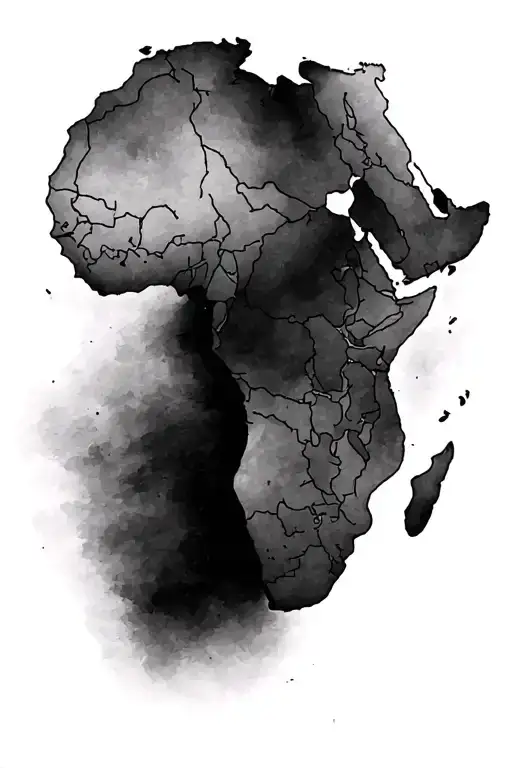 Africa Map Outline Shape
