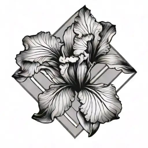 Geometric Iris And Violet