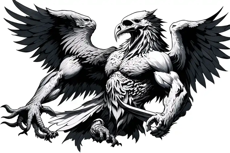 Griffin Defeating Grim Reaper