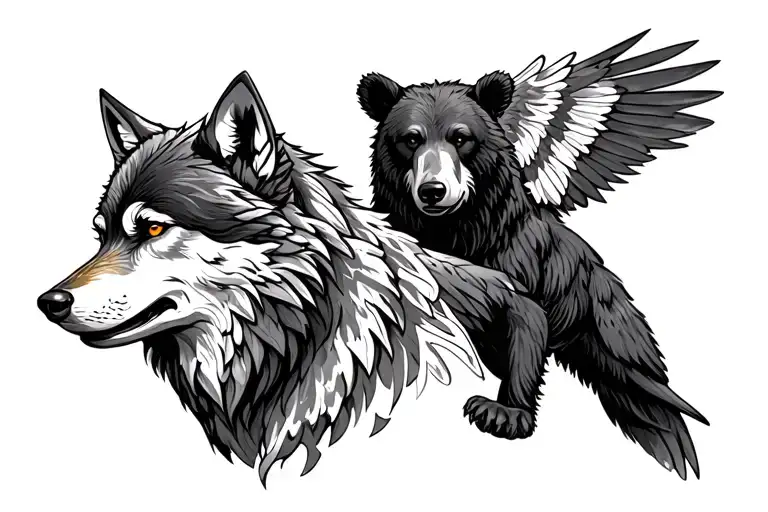 Griffin Wolf And Bear