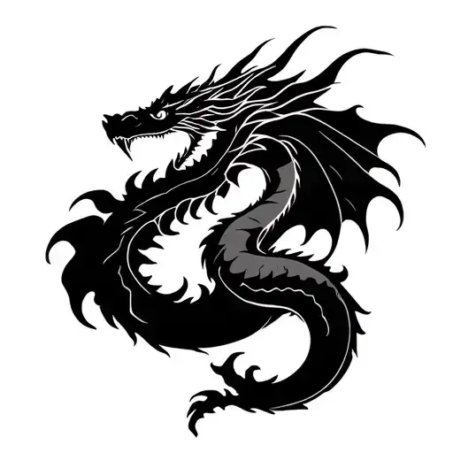 Minimal Dragon Tatoo