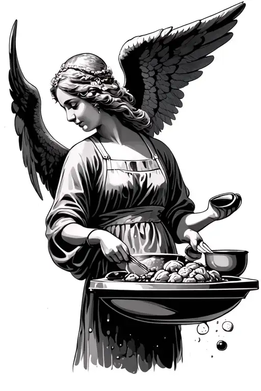 An Angel Cooking