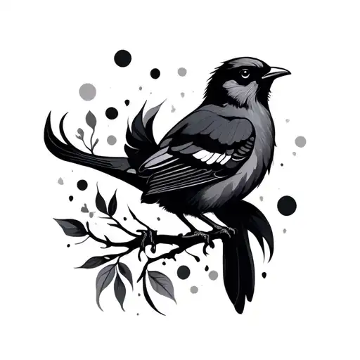 Bird Silhouette Filled