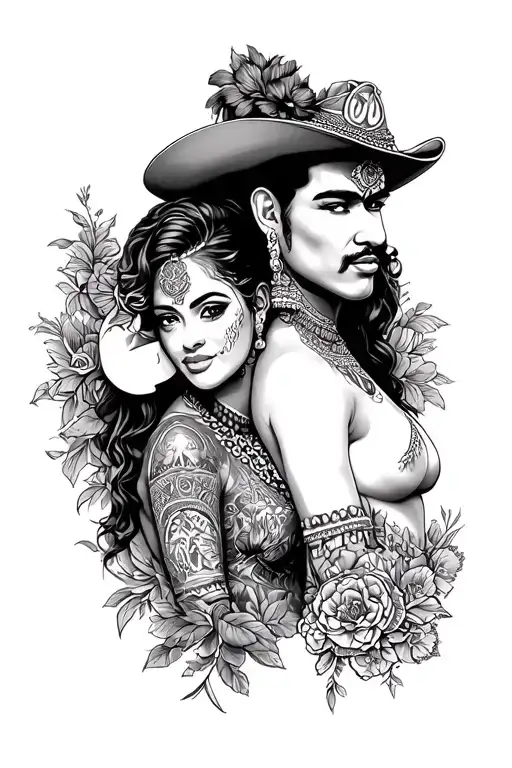 Chicano Man And Woman