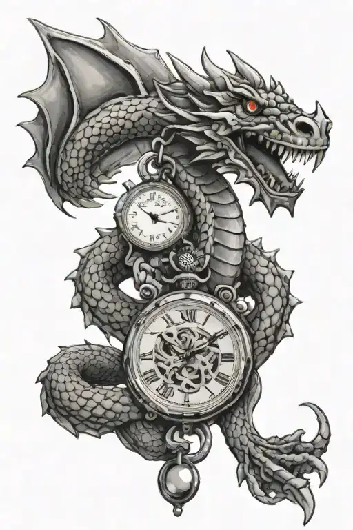 A Long Dragon And Pendant Watch