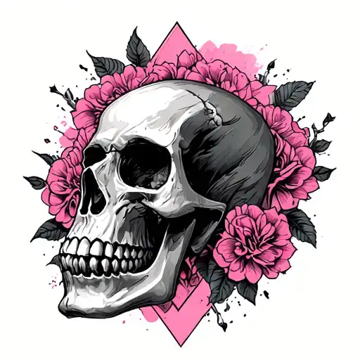 Pink And Skull Pyramid