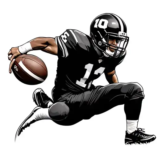 Football Player Kicking