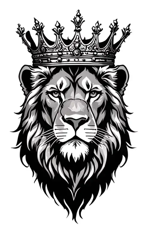 Lion Wearing A Crown