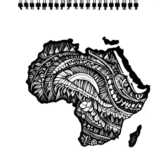 African Continent Outline