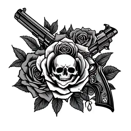 Guns And Roses Intertwined