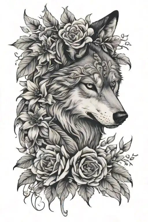 Flowers With A Wolf Head