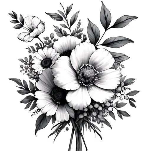 March August And September Birth Flower Bouquet