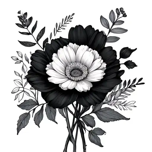 March August And September Birth Flower Bouquet Fineline