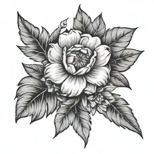 Roman Numerals And Cotton Flower