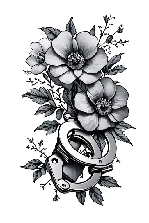 Handcuffs With Flowers