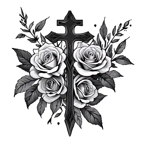 Cross And Roses