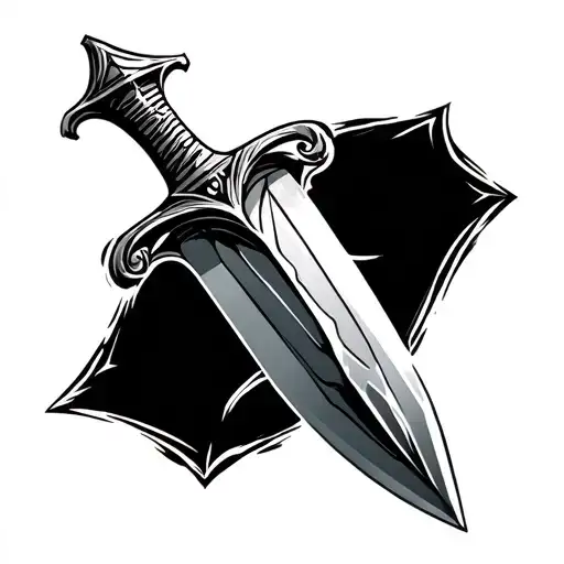 Dagger Symbolizing Strength And Resilience