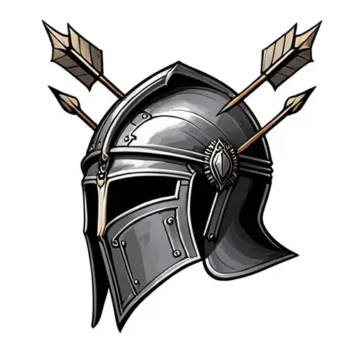 Gladiator Helmet With 3 Arrows